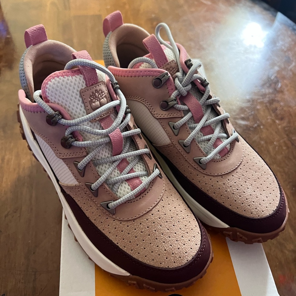 Timberland Women's Pink and Burgundy Athletic Shoes